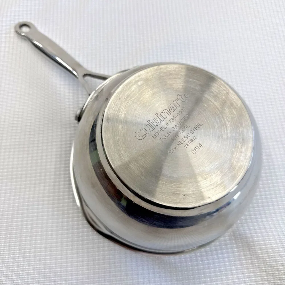 Cuisinart Pour Saucier 1 Qt Stainless Steel Model#735-160p EUC